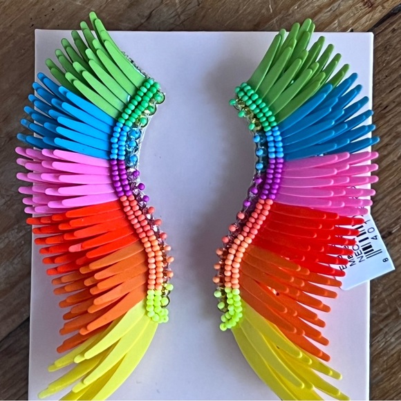๐บ๐HP๐๐บ NWT Mignonne Gavigan Madeline Earrings Neon Rainbow - Picture 9 of 16